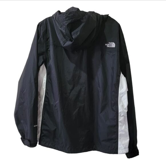The North Face black Hooded windbreaker jacket Size L hyvent Nylon - Picture 2 of 13